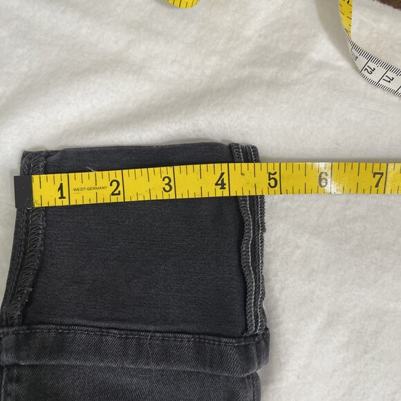 Joe’s Jeans Zipped Super Skinny Jeans 27 Black Stretch Denim Pants Cuffed - Picture 7 of 7